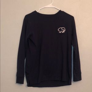 Navy ivory Ella long sleeve T-shirt worn ONCE
